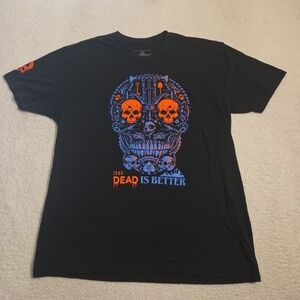 Zero Foxtrot T Shirt Mens 2XL 1989 Dead‎ Is Better Skulls